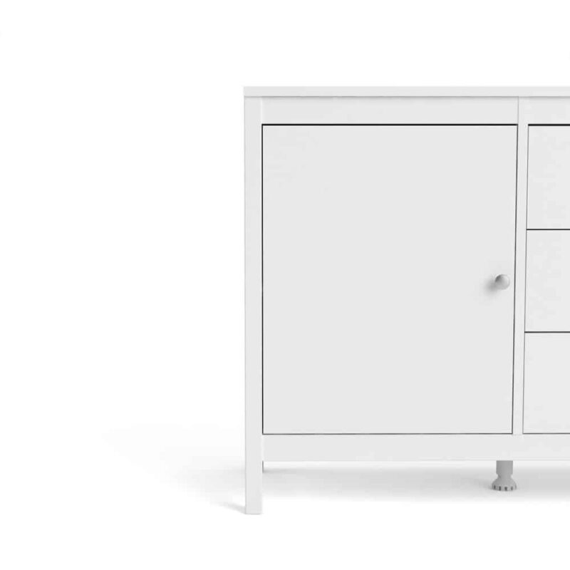 Furniture To Go Madrid Sideboard 2 Doors 3 Drawers White