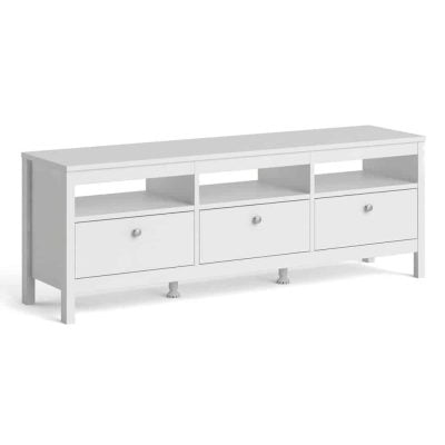 Furniture To Go Madrid TV Unit 3 Drawers White