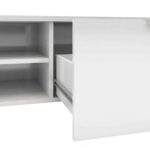Furniture To Go Match TV Unit 2 Drawers 2 Shelves White High Gloss