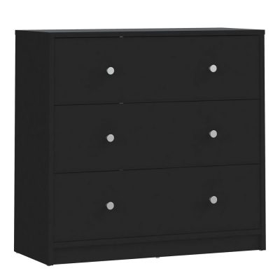 Furniture To Go May 3 Drawer Chest Black