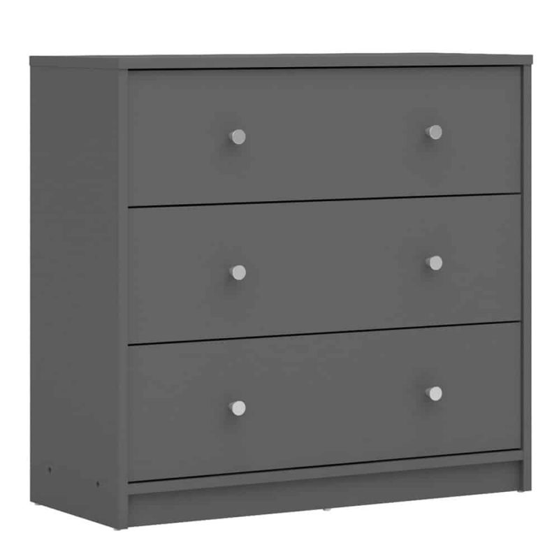 Furniture To Go May 3 Drawer Chest Grey