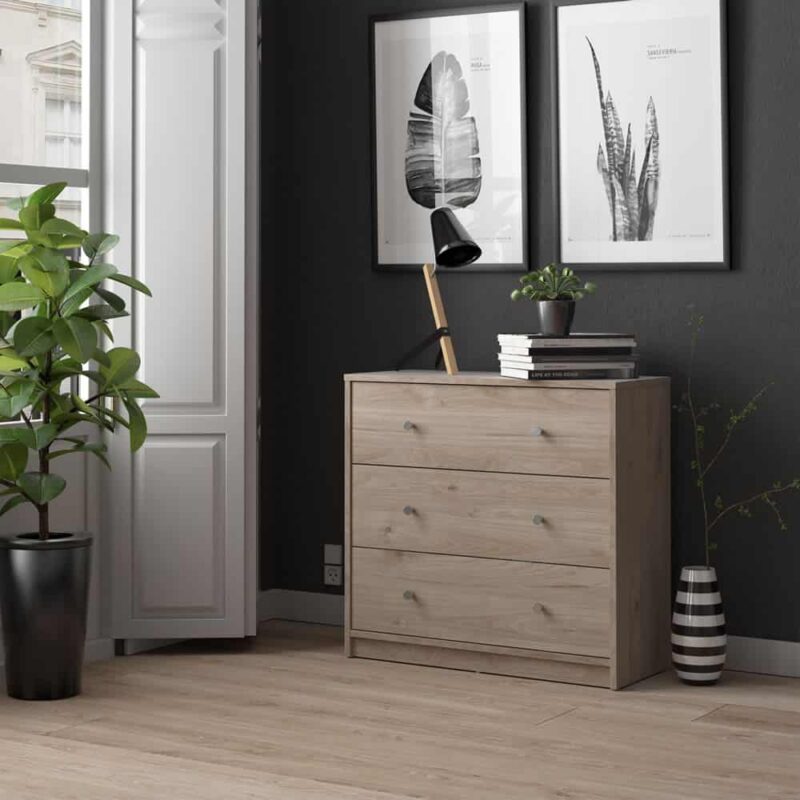Furniture To Go May 3 Drawer Chest Jackson Hickory Oak