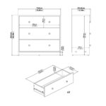 Furniture To Go May 3 Drawer Chest Jackson Hickory Oak
