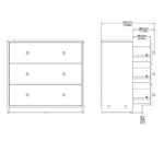 Furniture To Go May 3 Drawer Chest Jackson Hickory Oak