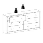 Furniture To Go May 6 Drawer Chest Grey