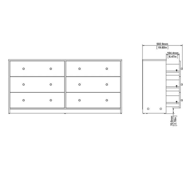 Furniture To Go May 6 Drawer Chest Jackson Hickory Oak