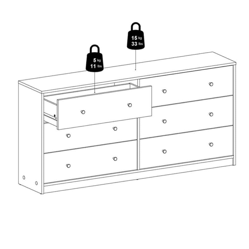 Furniture To Go May 6 Drawer Chest Jackson Hickory Oak