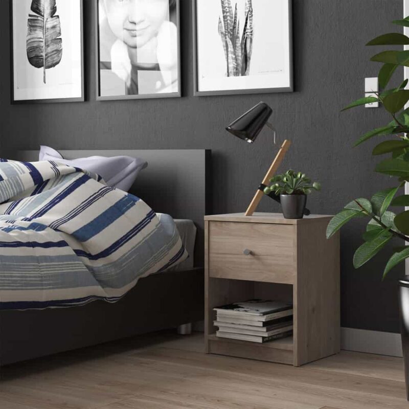 Furniture To Go May Bedside 1 Drawer Jackson Hickory Oak