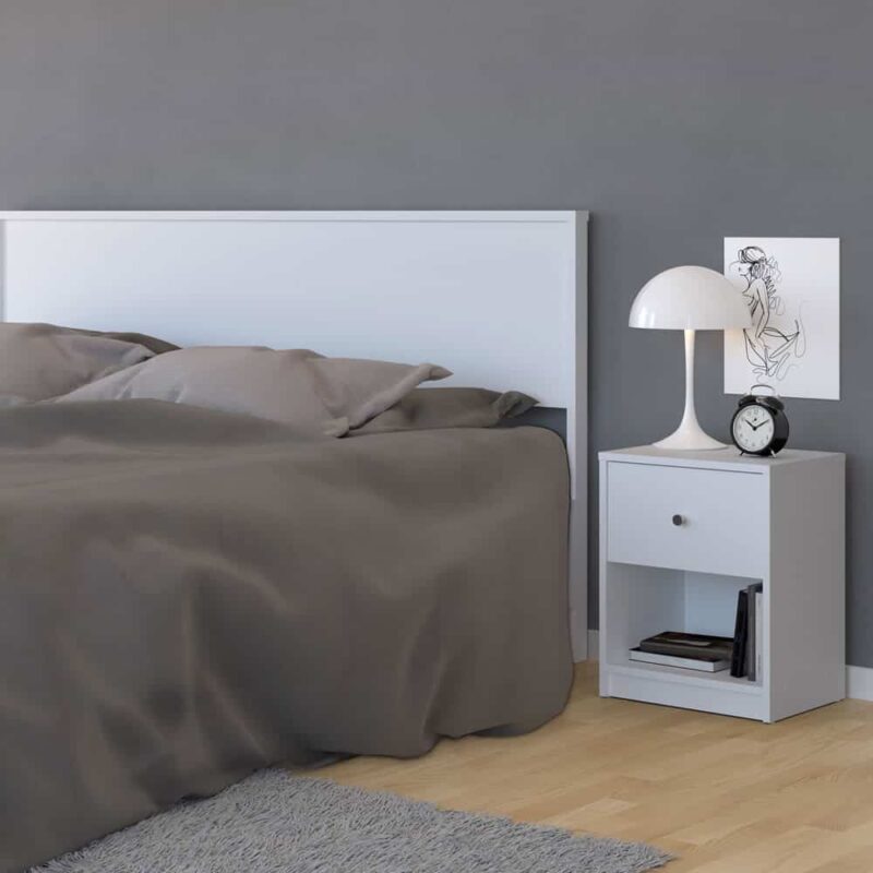 Furniture To Go May Bedside 1 Drawer White