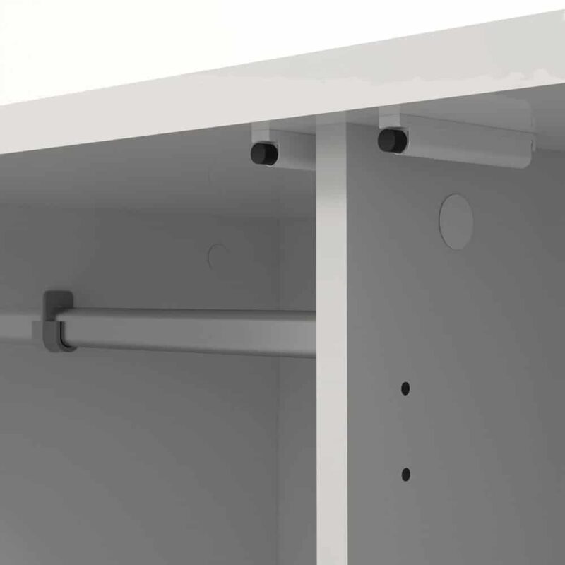 Furniture To Go Naia 2 Door Wardrobe 1 Drawer White High Gloss