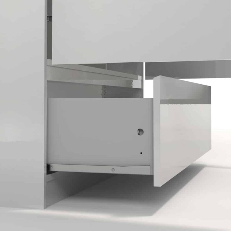 Furniture To Go Naia 2 Door Wardrobe 1 Drawer White High Gloss