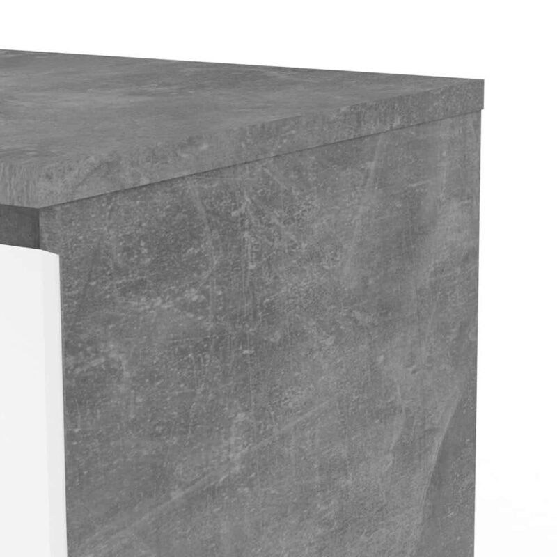 Furniture To Go Naia 3 Drawer Chest Concrete White High Gloss