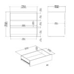 Furniture To Go Naia 3 Drawer Chest Matt Black