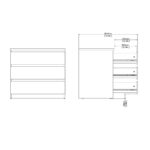 Furniture To Go Naia 3 Drawer Chest Matt Black