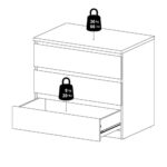 Furniture To Go Naia 3 Drawer Chest Matt Black