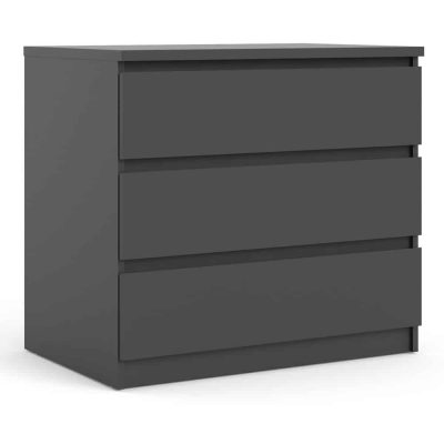 Furniture To Go Naia 3 Drawer Chest Matt Black