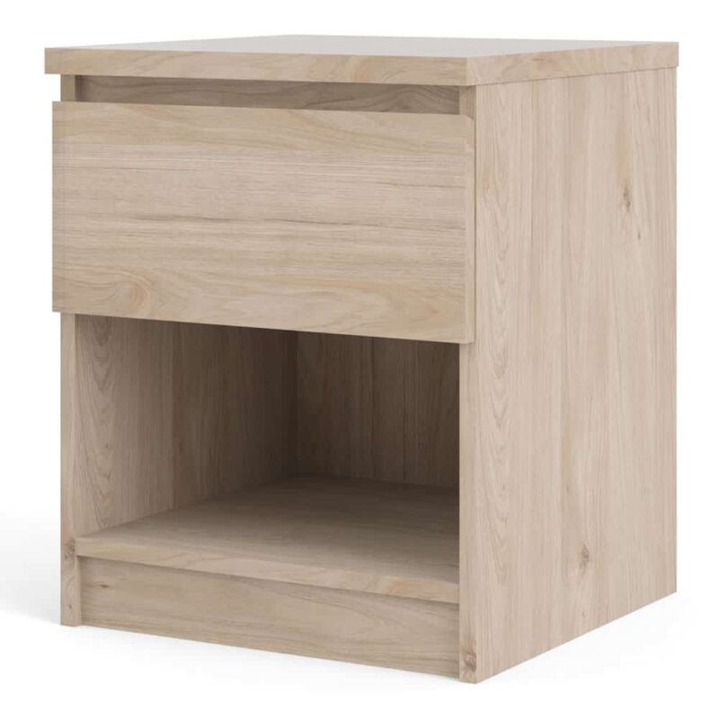 Furniture To Go Naia Bedside 1 Drawer 1 Shelf Jackson Hickory Oak