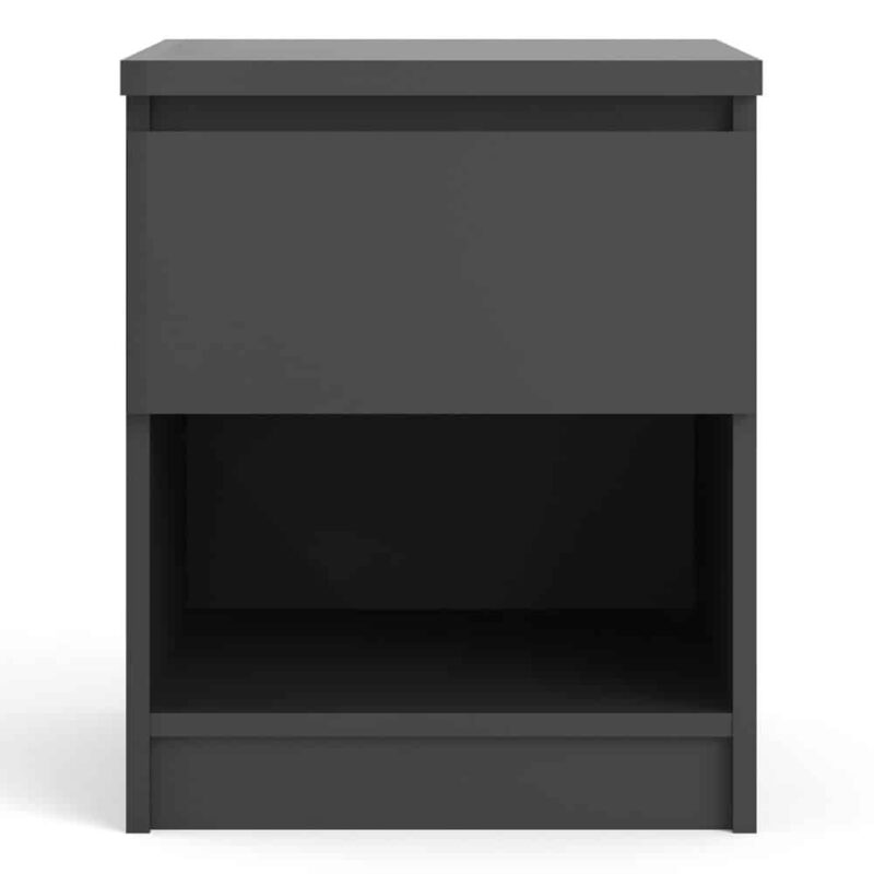 Furniture To Go Naia Bedside 1 Drawer 1 Shelf Matt Black