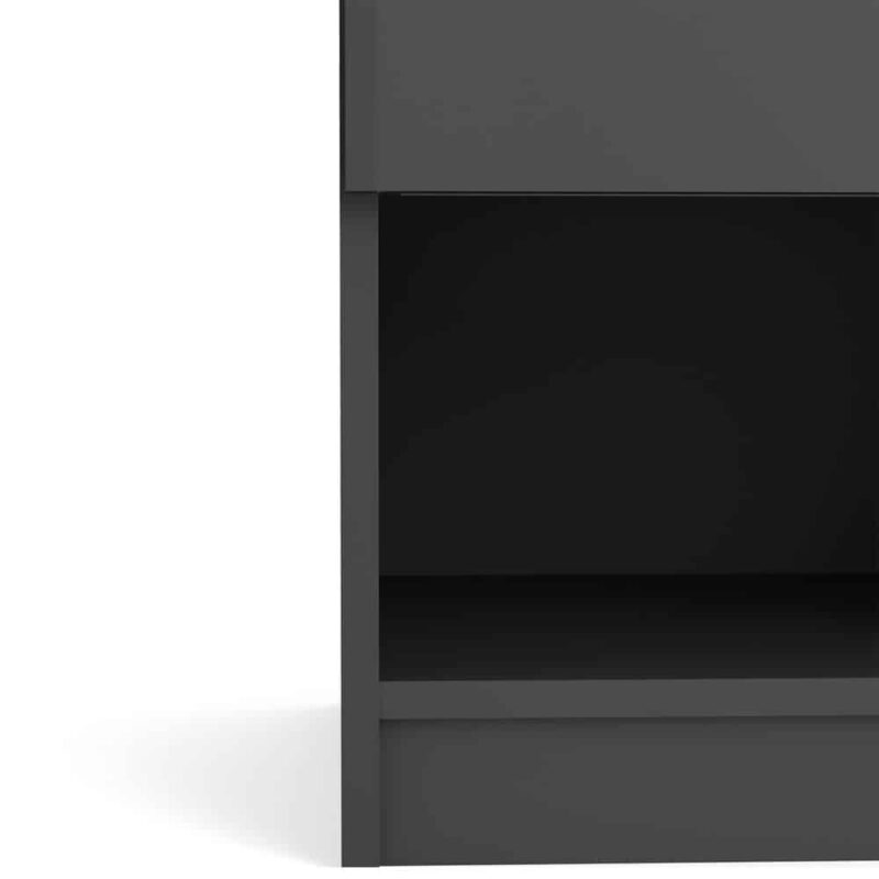Furniture To Go Naia Bedside 1 Drawer 1 Shelf Matt Black