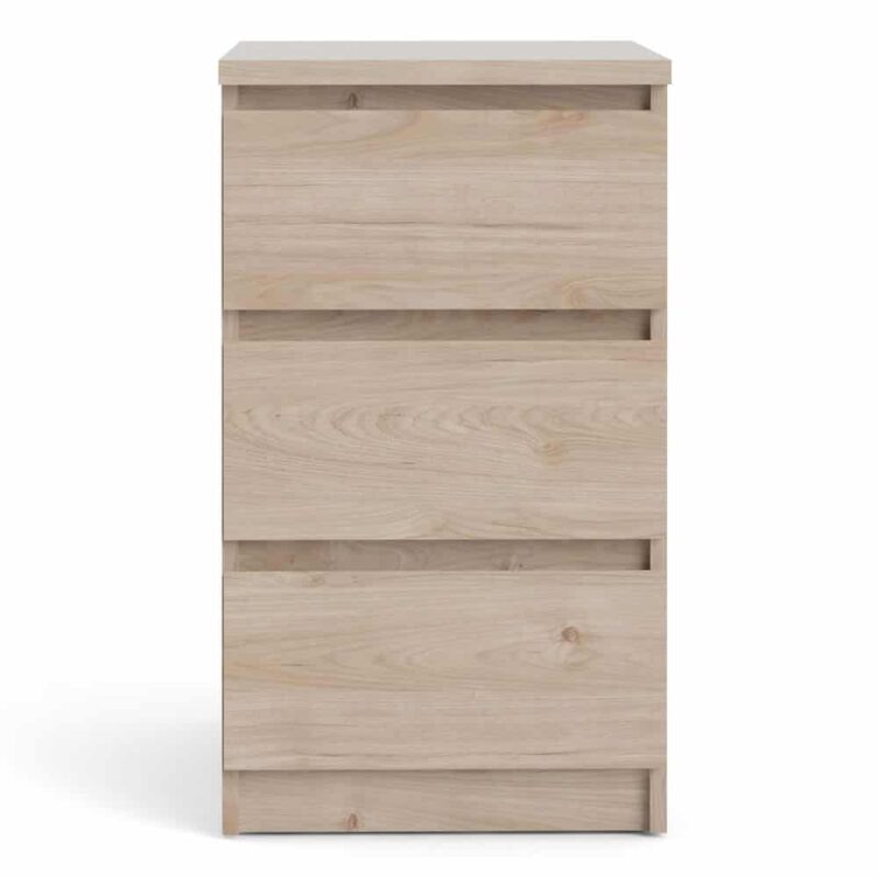 Furniture To Go Naia Bedside 3 Drawers Jackson Hickory Oak