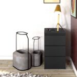 Furniture To Go Naia Bedside 3 Drawers Matt Black