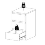 Furniture To Go Naia Bedside 3 Drawers Matt Black