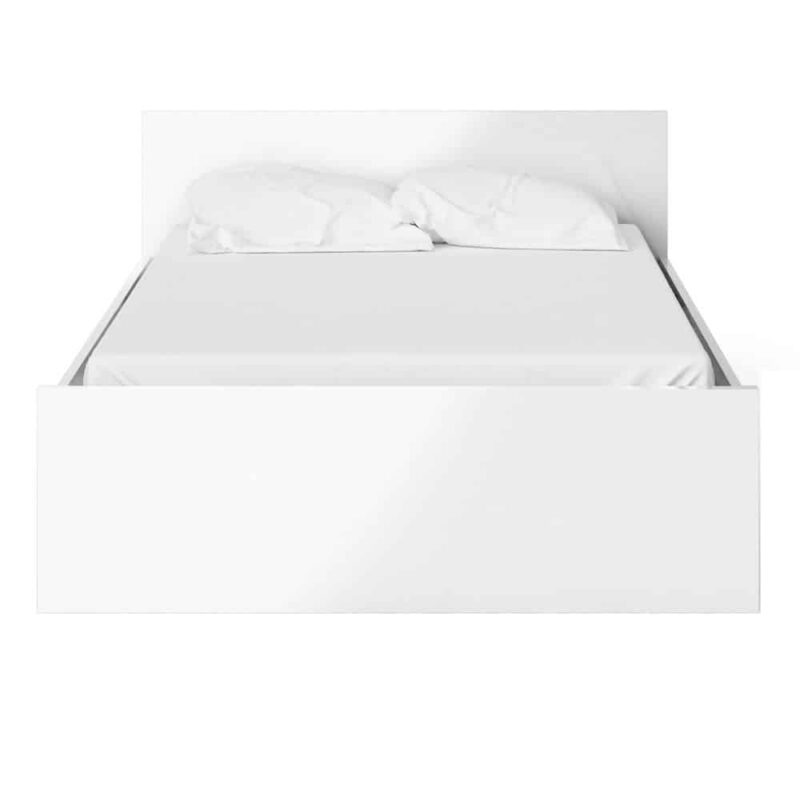 Furniture To Go Naia Double Bed White High Gloss