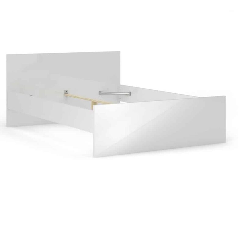 Furniture To Go Naia Double Bed White High Gloss