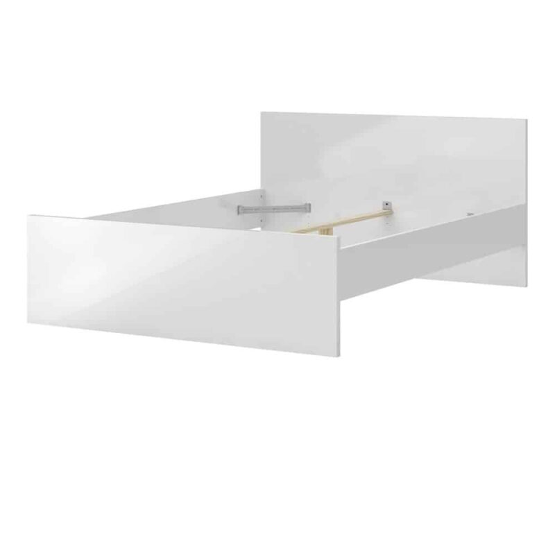 Furniture To Go Naia Double Bed White High Gloss