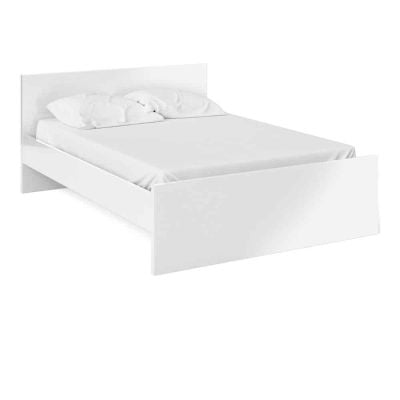 Furniture To Go Naia Double Bed White High Gloss