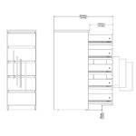 Furniture To Go Naia Narrow 5 Drawer Chest Jackson Hickory Oak