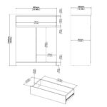 Furniture To Go Naia Sideboard 1 Drawer 2 Doors Jackson Hickory Oak
