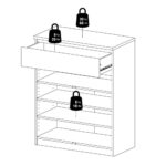 Furniture To Go Naia Sideboard 1 Drawer 2 Doors Jackson Hickory Oak