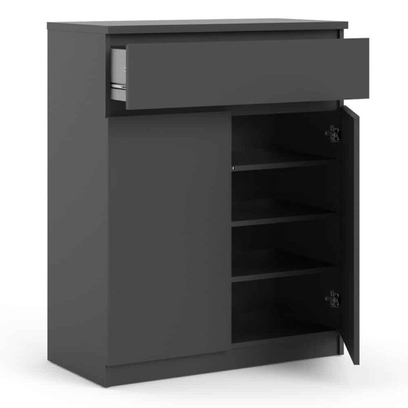 Furniture To Go Naia Sideboard 1 Drawer 2 Doors Matt Black