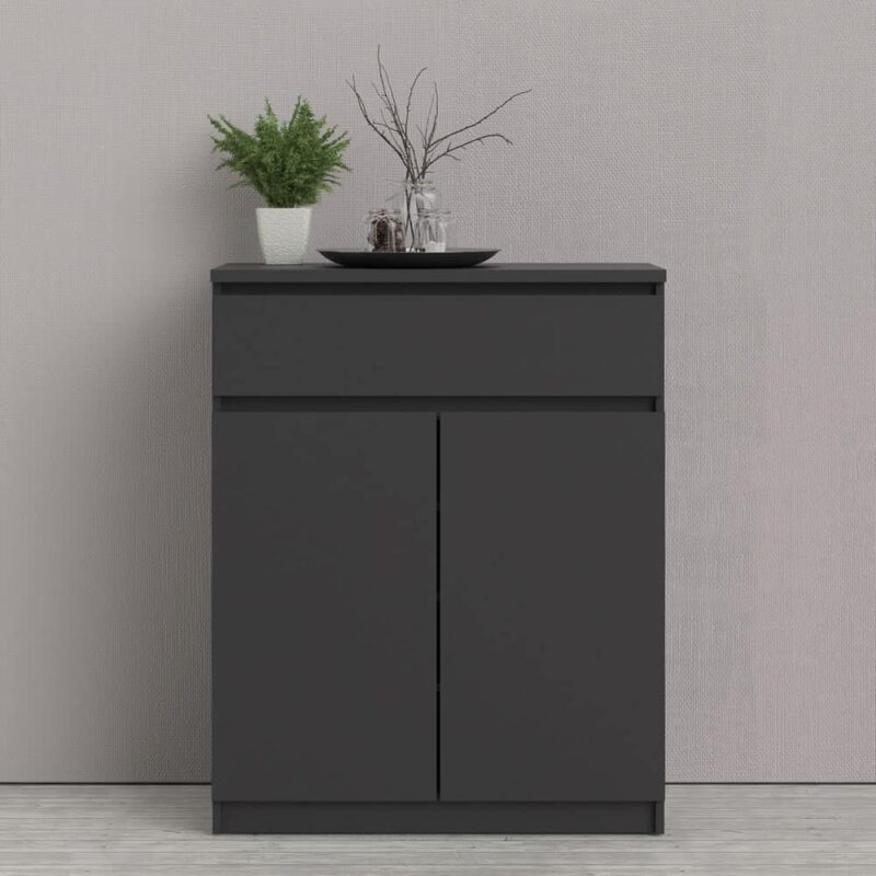Furniture To Go Naia Sideboard 1 Drawer 2 Doors Matt Black