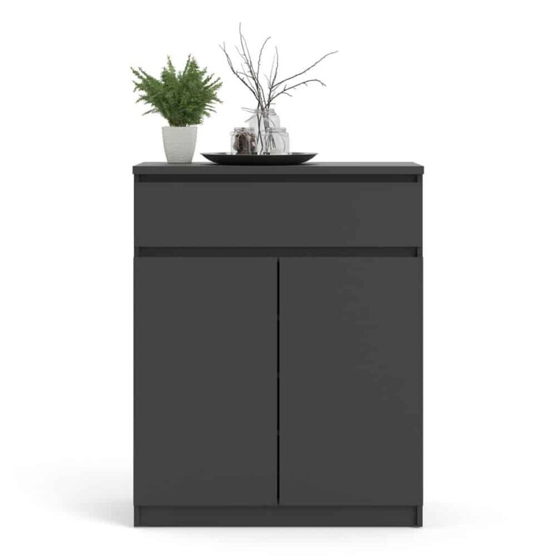Furniture To Go Naia Sideboard 1 Drawer 2 Doors Matt Black