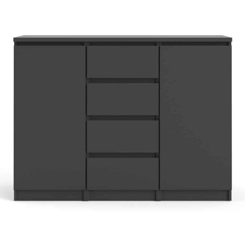 Furniture To Go Naia Sideboard 4 Drawers 2 Doors Matt Black