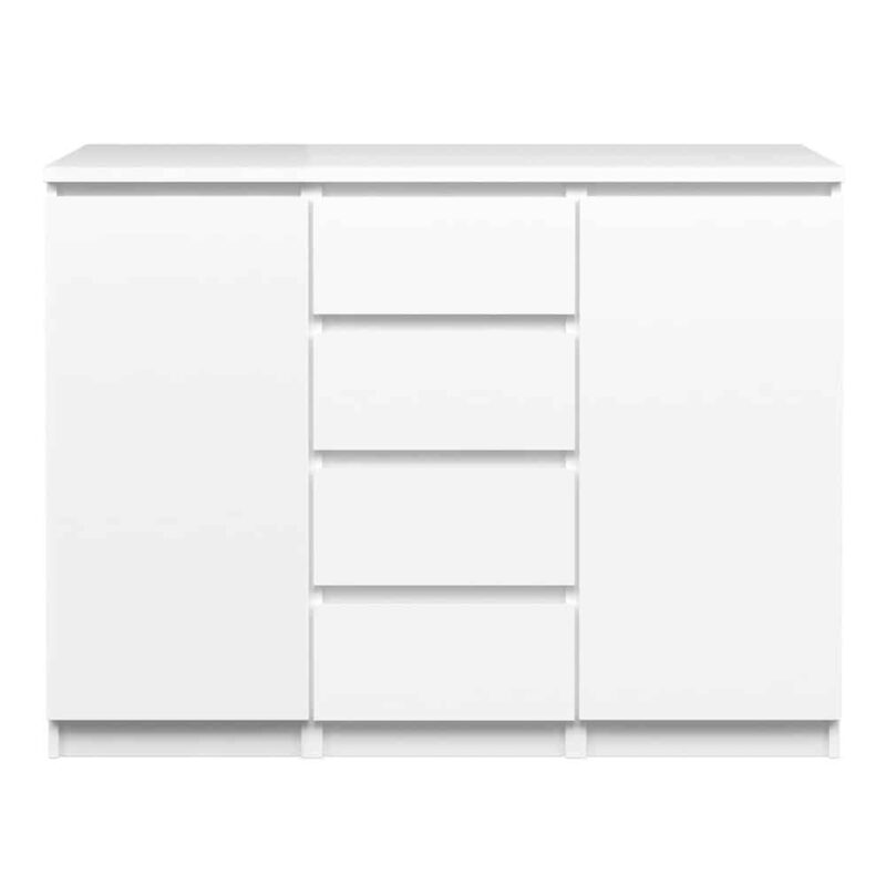 Furniture To Go Naia Sideboard 4 Drawers 2 Doors White High Gloss