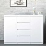 Furniture To Go Naia Sideboard 4 Drawers 2 Doors White High Gloss