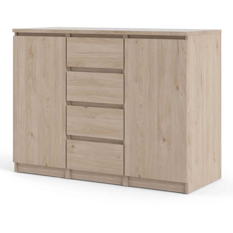 Furniture To Go Naia Sideboard 4 Drawers 2 Doors Jackson Hickory Oak