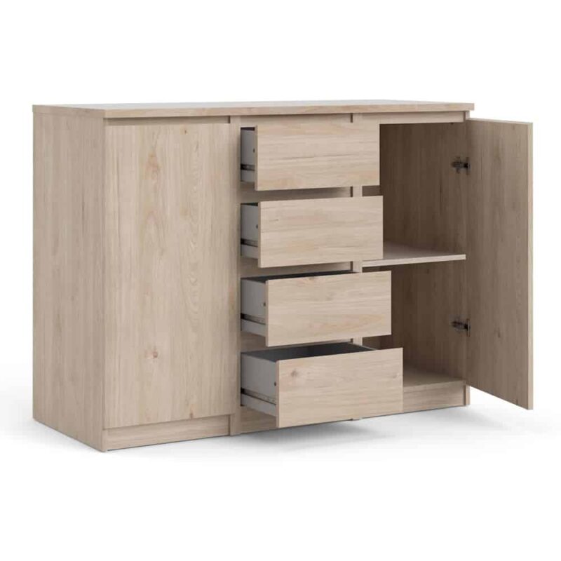 Furniture To Go Naia Sideboard 4 Drawers 2 Doors Jackson Hickory Oak