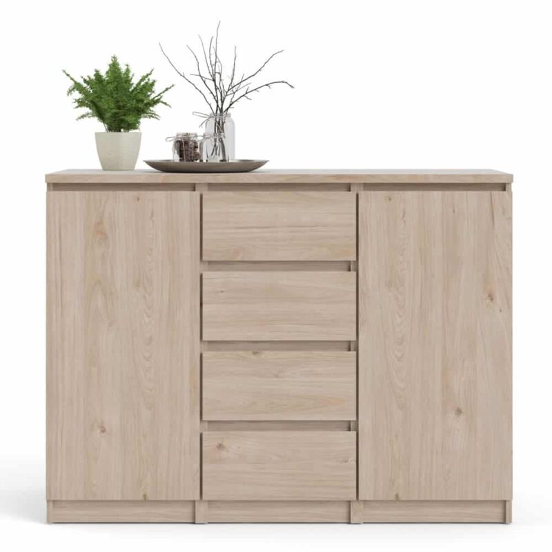 Furniture To Go Naia Sideboard 4 Drawers 2 Doors Jackson Hickory Oak