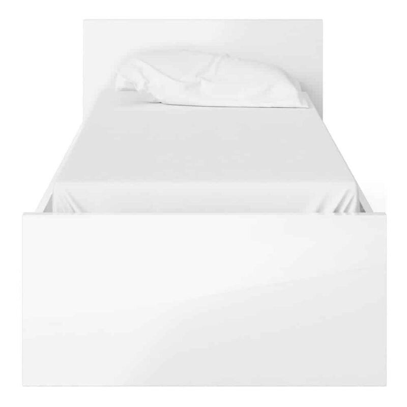 Furniture To Go Naia Single Bed White High Gloss