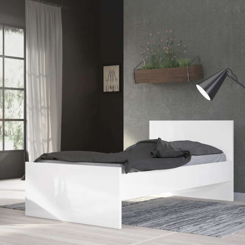 Furniture To Go Naia Single Bed White High Gloss