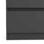 Furniture To Go Naia Wide 6 Drawer Chest Matt Black
