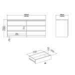Furniture To Go Naia Wide 6 Drawer Chest Matt Black
