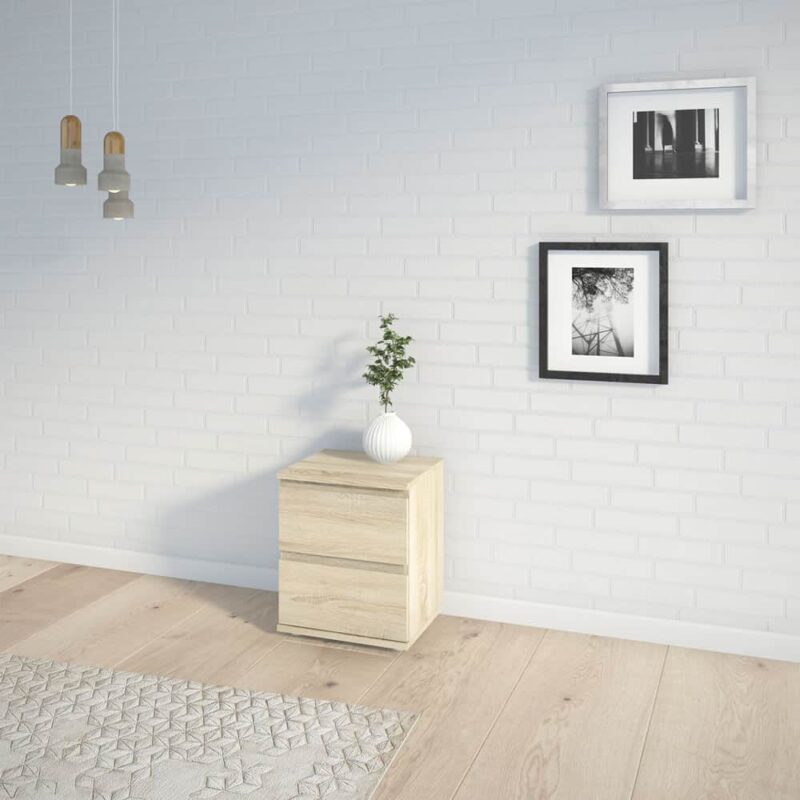 Furniture To Go Nova Bedside 2 Drawer Oak