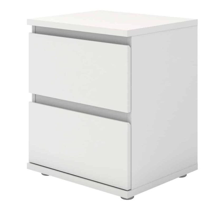 Furniture To Go Nova Bedside 2 Drawer White