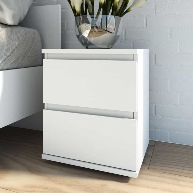 Furniture To Go Nova Bedside 2 Drawer White