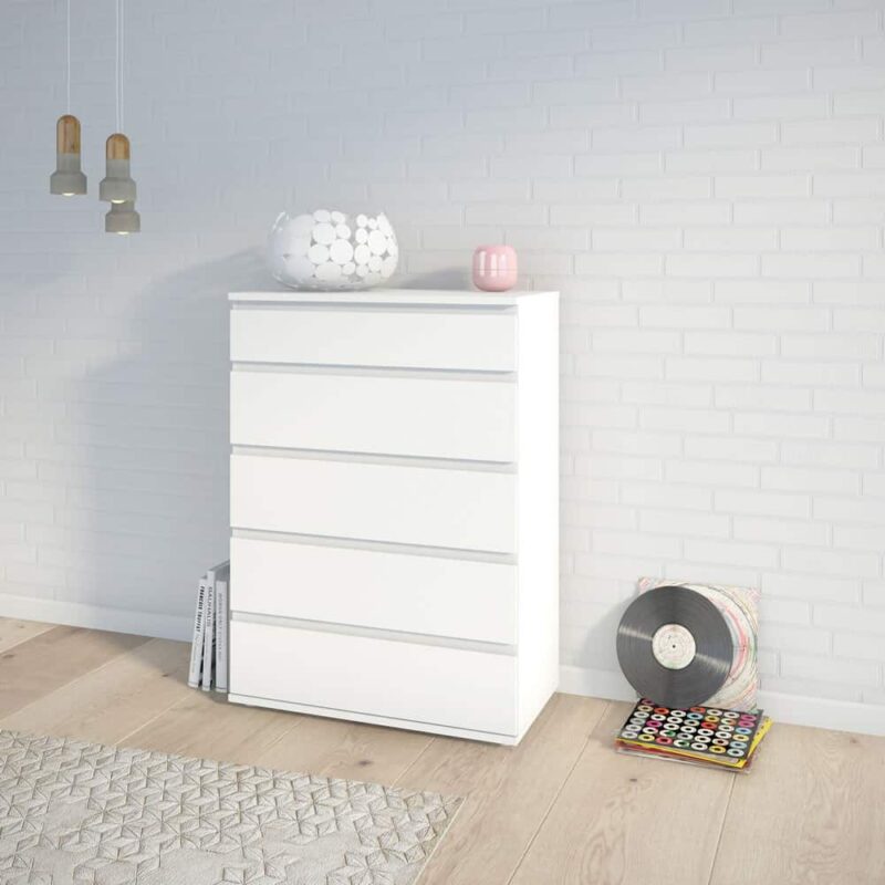 Furniture To Go Nova Chest Of 5 Drawers White